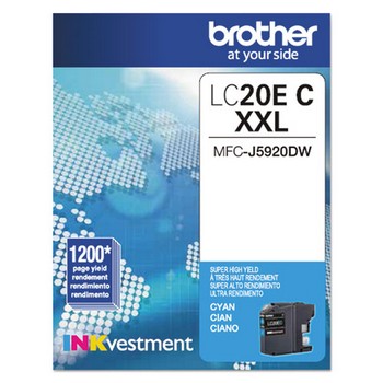 Brother LC-20EC Cyan, Super High Yield Ink Cartridge, Brother LC20EC