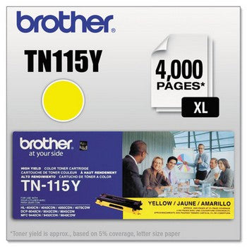 Brother TN-115Y Yellow, High Yield Toner Cartridge