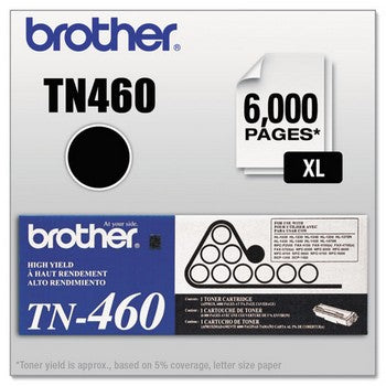 OEM/Original Brother TN-460 Toner Cartridge - Black, High Yield