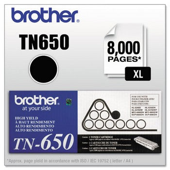 Brother TN-650 Black, High Yield Toner Cartridge