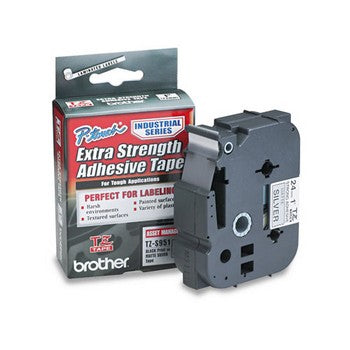 Brother TZE-S951 Labeling Tape, 1w, Black on Matte Silver