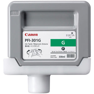 Canon PFI-301G Pigmented Green, Standard Yield Ink Cartridge, Canon 1493B001AA