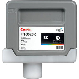 Canon PFI-302BK Pigmented Black, Standard Yield Ink Cartridge, Canon 2216B001AA