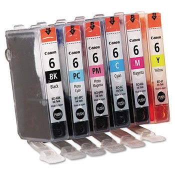 Canon BCI-6 Color, 6/Pack (Value Pack) Ink Cartridge, Canon 4705A018