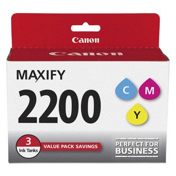 Canon PGI 2200 Cyan, Magenta, Yellow, Standard Yield Ink Cartridge, Canon 9304B005