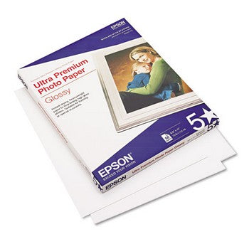 Epson Letter size Ultra Premium Photo Paper Glossy, 8.5 x 11 inch (S042175)