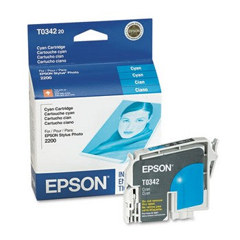 Epson T0342 Cyan Ink Cartridge, Epson T034220
