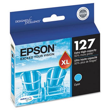 Epson 127 Cyan, Extra High Capacity Ink Cartridge, Epson T127220