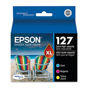 Epson 127 Color, Extra High Capacity, 3/Pack Ink Cartridge, Epson T127520