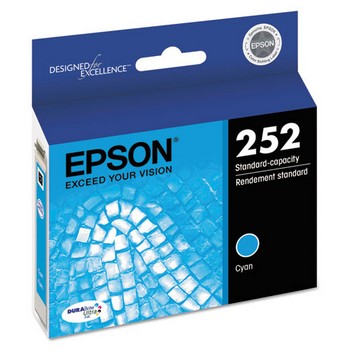 Epson 252 Cyan, Standard Yield Ink Cartridge, Epson T252220
