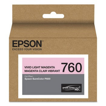 Epson T760 Vivid Light Magenta, Standard Yield Ink Cartridge, Epson T760620