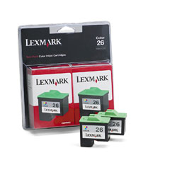 Lexmark 26 Color, Twin Pack Ink Cartridge, Lexmark 10N0139