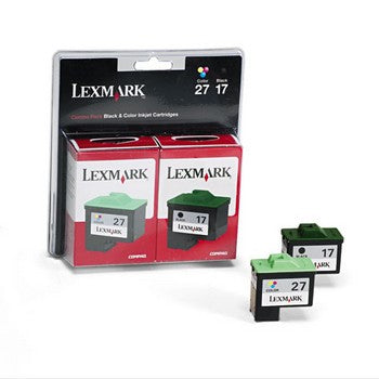 Lexmark 17/27 Black, Color, Twin Pack Ink Cartridge, Lexmark 10N0595
