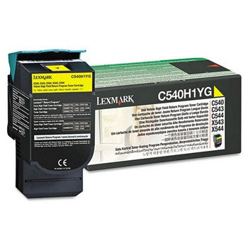Lexmark C540H1YG Yellow, High Yield, Retrurn Program Toner Cartridge