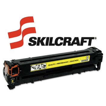 Compatible HP 125A Yellow, Standard Yield Toner Cartridge, SKILCRAFT SKL-CB542A