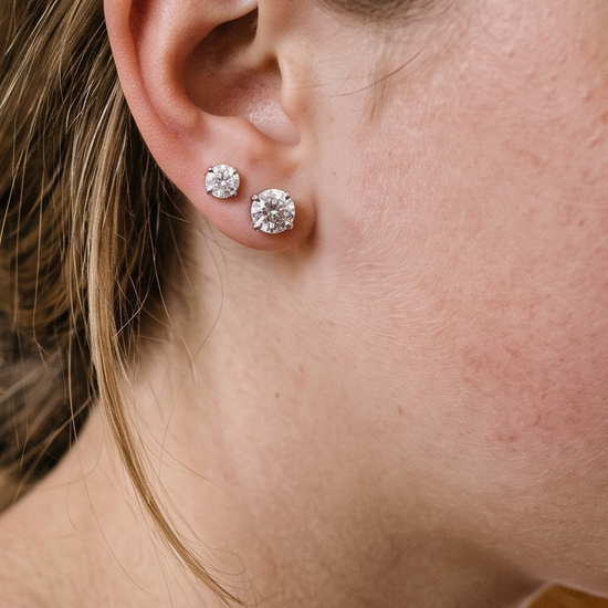 Lab-grown diamond stud earrings confirmation gift