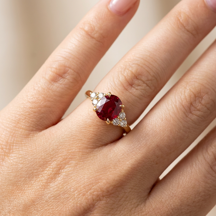 Hand wearing ring