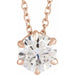 Lab-Grown Diamond Solitaire Necklace or Slide Pendant