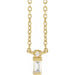 Ladies Natural Diamond Bar Necklace (Si2-Si3, G-H) — 14K Yellow Gold