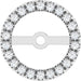 Ladies 7 mm ID Natural Diamond French-Set Earring Jackets — Sterling Silver