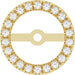 Ladies 7 mm ID Natural Diamond French-Set Earring Jackets — 14K Yellow Gold