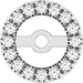 Ladies 4.6 mm ID Natural Diamond French-Set Earring Jackets — Platinum