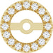 Ladies 4.6 mm ID Natural Diamond French-Set Earring Jackets — 14K Yellow Gold