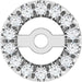 Ladies 4.6 mm ID Natural Diamond French-Set Earring Jackets — 14K White Gold