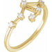 Ladies Natural Diamond Libra Constellation Ring (I1, H+) — 14K Yellow Gold