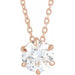 Lab-Grown Diamond Solitaire Necklace or Slide Pendant
