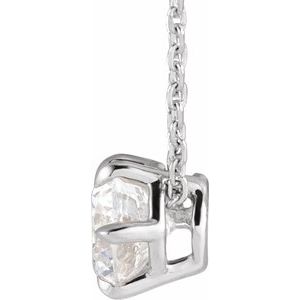 Lab-Grown Diamond Solitaire Necklace or Slide Pendant