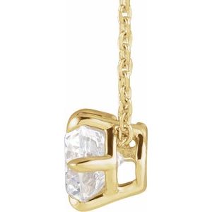 Lab-Grown Diamond Solitaire Necklace or Slide Pendant