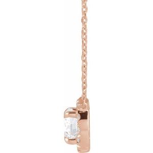 Lab-Grown Diamond French-Set Halo-Style Necklace or Center
