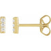 Ladies Natural Diamond Bar Earrings — 14K Yellow Gold