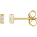 Ladies Natural Diamond Bar Earrings — 14K Yellow Gold