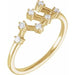 Ladies Natural Diamond Virgo Constellation Ring (I1, H+) — 14K Yellow Gold