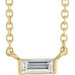 Ladies Natural Diamond Solitaire Necklace (Si2-Si3, Ghi) — 14K Yellow Gold