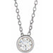 Lab-Grown Diamond Solitaire Bezel-Set Necklace