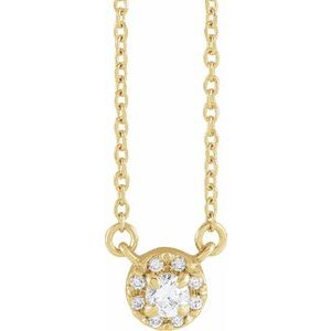 Ladies Natural Diamond Necklace (I1, G-H) — 14K Yellow Gold