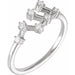 Ladies Natural Diamond Virgo Constellation Ring (I1, H+) — 14K White Gold