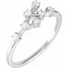 Ladies Natural Diamond Cancer Constellation Ring (I1, H+) — 14K White Gold
