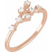 Ladies Natural Diamond Cancer Constellation Ring (I1, H+) — 14K Rose Gold