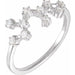 Ladies Natural Diamond Sagittarius Constellation Ring (I1, H+) — 14K White Gold