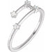Ladies Natural Diamond Aries Constellation Ring (I1, H+) — 14K White Gold