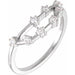Ladies Natural Diamond Capricorn Constellation Ring (I1, H+) — 14K White Gold