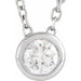 Lab-Grown Diamond Solitaire Bezel-Set Necklace