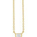 Ladies Natural Diamond Solitaire Necklace (I1, G-H) — 14K Yellow Gold