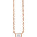 Ladies Natural Diamond Solitaire Necklace (I1, G-H) — 14K Rose Gold