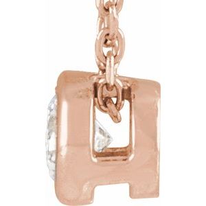Lab-Grown Diamond Solitaire Bezel-Set Necklace
