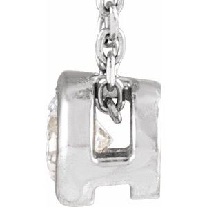 Lab-Grown Diamond Solitaire Bezel-Set Necklace